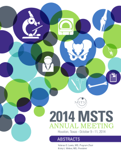 2014 MSTS ANNUAL MEETING ABSTRACTS