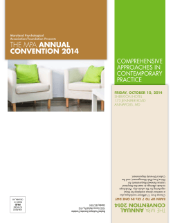 ANNUAL CONVENTION 2014 COMPREHENSIVE APPROACHES IN