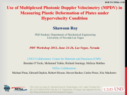 Use of Multiplexed Photonic Doppler Velocimetry (MPDV) in