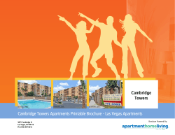 Cambridge Towers Apartments Printable Brochure - Las Vegas Apartments Cambridge Towers