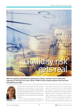 Liquidity risk gets real R -