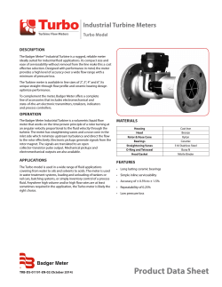 Industrial Turbine Meters Turbo Model DESCRIPTION