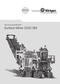 Kaltfräse W 200 Surface Miner 2500 SM Technische  Daten Technical specifi cation