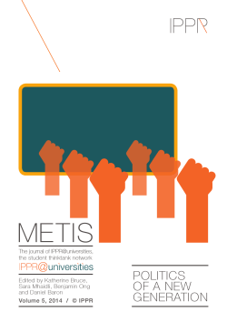METIS POLITICS OF A&nbsp;NEW ,