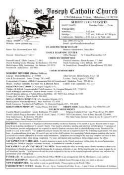 SCHEDULE OF SERVICES