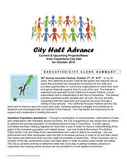 City Hall Advance Current &amp; Upcoming Projects/News from Carpinteria City Hall