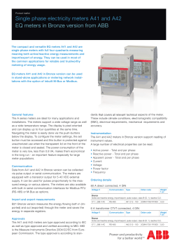 Single phase electricity meters A41 and A42