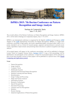 IbPRIA 2015: 7th Iberian Conference on Pattern Recognition and Image Analysis