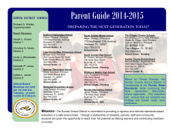 Parent Guide 2014-2015 PREPARING THE NEXT GENERATION TODAY!