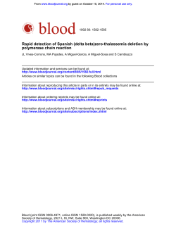 Rapid detection of Spanish (delta beta)zero-thalassemia deletion by polymerase chain reaction