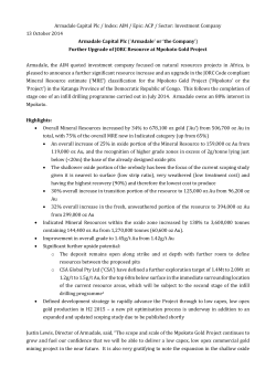 Armadale Capital Plc / Index: AIM / Epic: ACP /... 13 October 2014