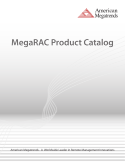 MegaRAC Product Catalog