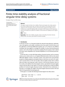Finite-time stability analysis of fractional singular time-delay systems Open Access