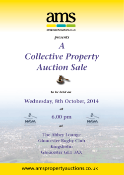 A Collective Property Auction Sale Wednesday, 8th October, 2014