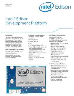 Intel® Edison Development Platform