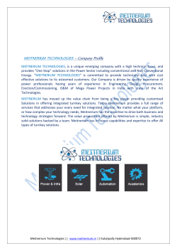 MEITNERIUM TECHNOLOGIES – Company Profile