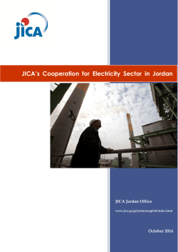 JICA’s  Cooperation  for  Electricity  Sector ... JICA Jordan Office October 2014