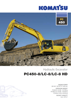 PC450-8/LC-8/LC-8 HD 450 Hydraulic Excavator PC