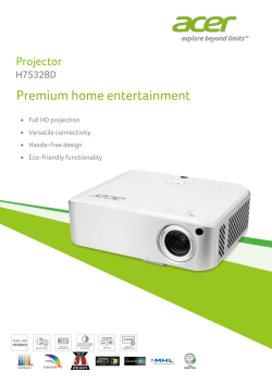 Premium home entertainment  Projector H7532BD