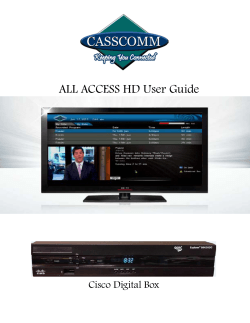 ALL ACCESS HD User Guide Cisco Digital Box