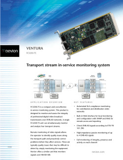 Transport stream in-service monitoring system VENTURA FCS250-TS