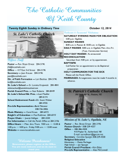 The Catholic Communities Of Keith County St. Luke’s Catholic Church