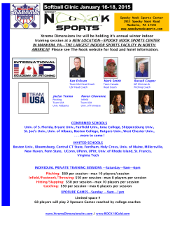 Softball Clinic January 16-18, 2015