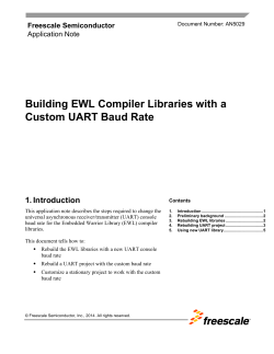 Building EWL Compiler Libraries with a Custom UART Baud Rate 1. Introduction
