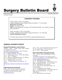 Surgery Bulletin Board UNIVERSITY ROUNDS