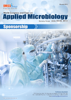Applied Microbiology Sponsorship World Congress and Expo on June 22-24, 2015