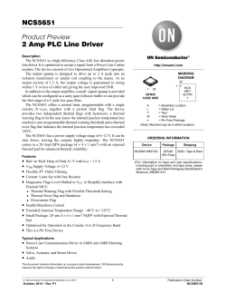 NCS5651 2 Amp PLC Line Driver Product Preview