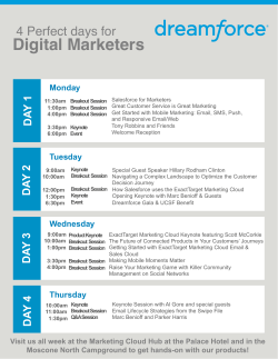Digital Marketers!  4 Perfect days for ! 1