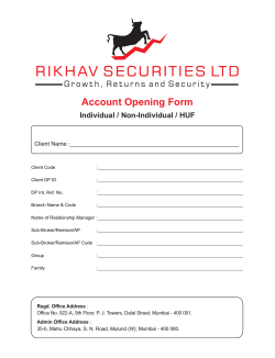 Account Opening Form Individual / Non-Individual / HUF Client Name :____________________________________________________