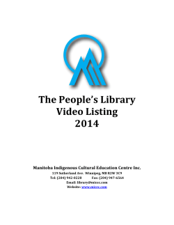 The People’s Library Video Listing 2014