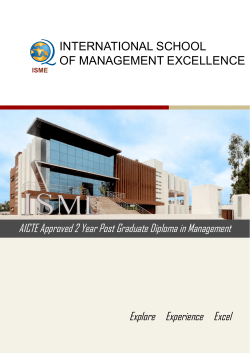 InternatIonal School of ManageMent excellence