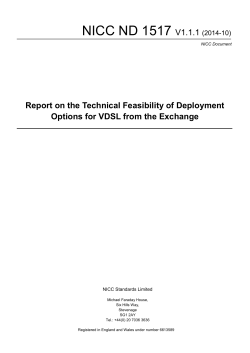 NICC ND 1517 Report on the Technical Feasibility of Deployment V1.1.1