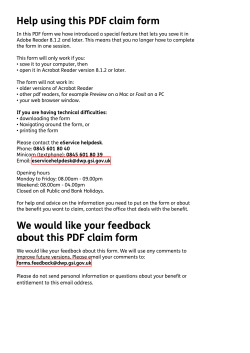 Help using this PDF claim form