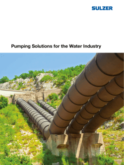 Pumping Solutions for the Water Industry