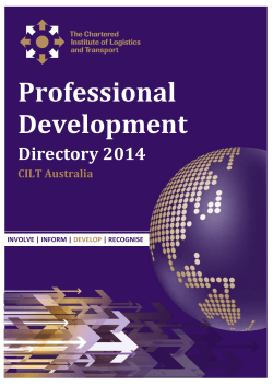 Professional Development Directory 2014
