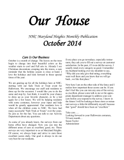 Our  House  October 2014 NHC Maryland Heights Monthly Publication