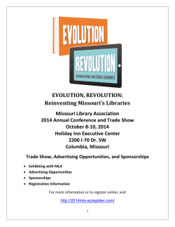 EVOLUTION, REVOLUTION: Reinventing Missouri’s Libraries