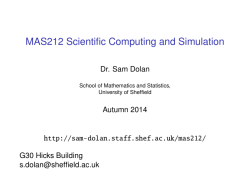 MAS212 Scientific Computing and Simulation