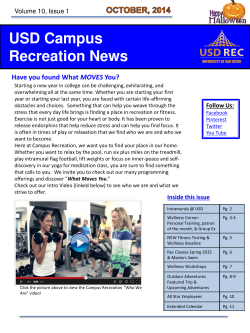 USD Campus Recreation News  MOVES