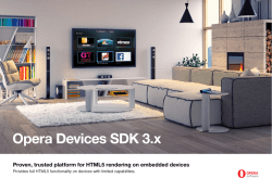Opera Devices SDK 3.x