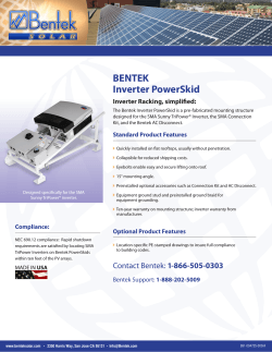 BENTEK Inverter PowerSkid Inverter Racking, simplified: