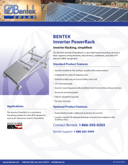 BENTEK Inverter PowerRack Inverter Racking, simplified: