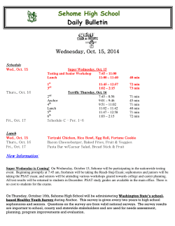 Sehome High School Daily Bulletin Wed