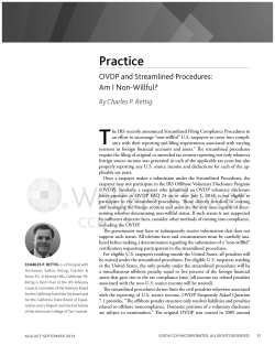 T Practice OVDP and Streamlined Procedures: Am I Non-Willful?