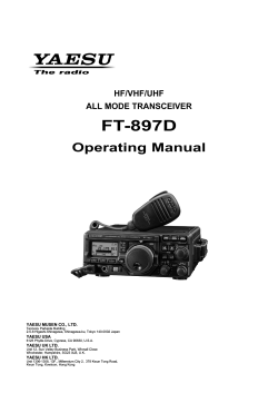 FT-897D Operating Manual HF/VHF/UHF ALL MODE TRANSCEIVER
