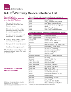RALS -Pathway Device Interface List ®